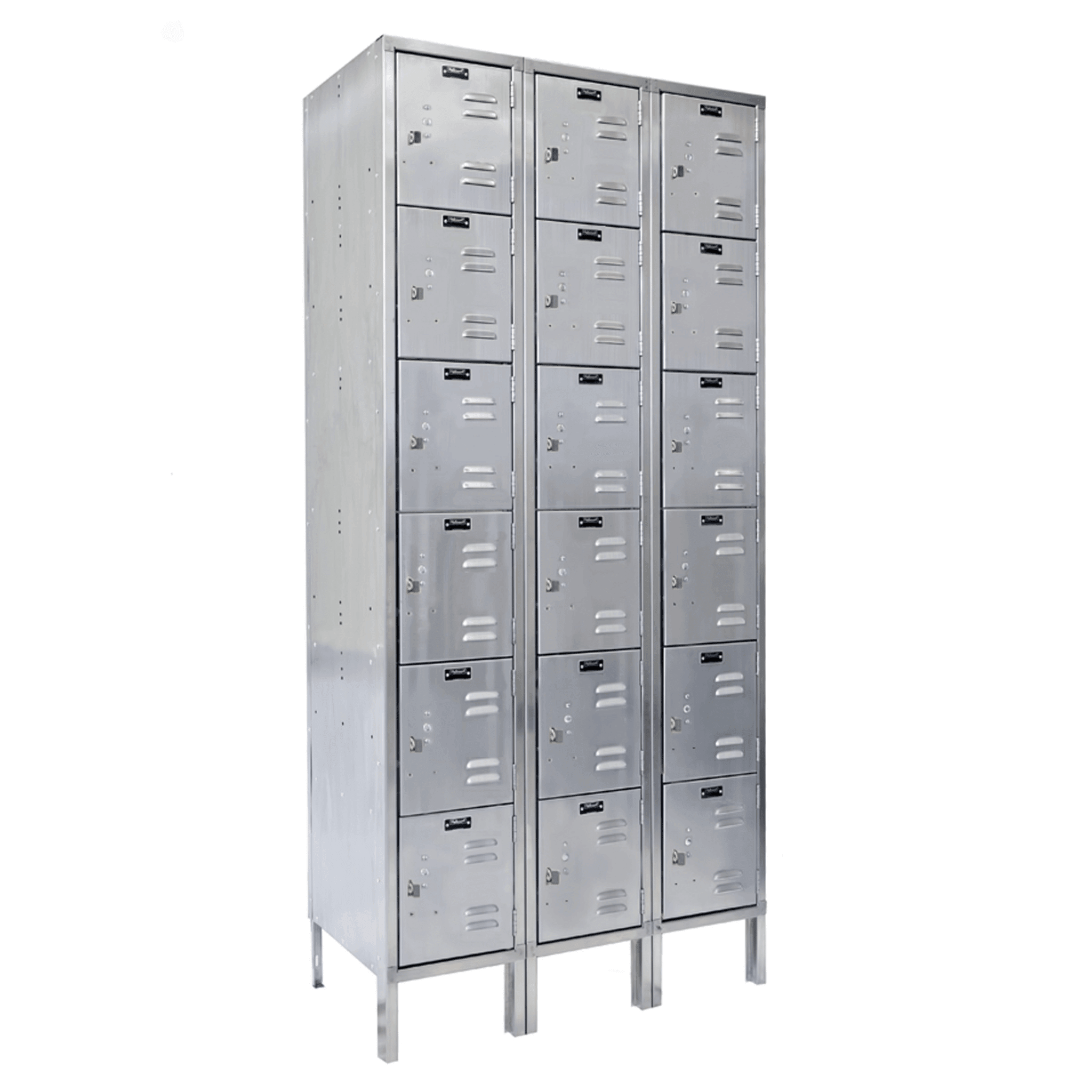 Hallowell 304 Stainless Steel Locker — 6 Tier, 3 Wide YourLockerStore